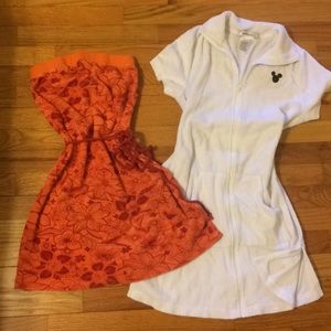 Set of 2 terry cloth swim cover ups